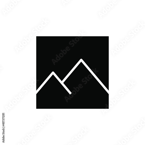 Picture, Gallery, Image Solid Icon Vector Illustration Logo Template. Suitable For Many Purposes.