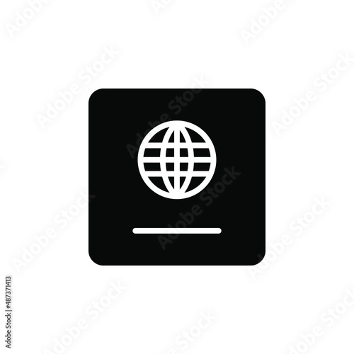 Passport, Travel, Business Solid Icon Vector Illustration Logo Template. Suitable For Many Purposes.