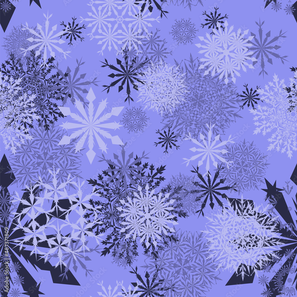 Seamless Snowflakes Seamless Snowflakes