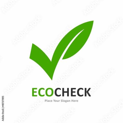 Eco check vector logo template Suitable for business, nature, symbol and design