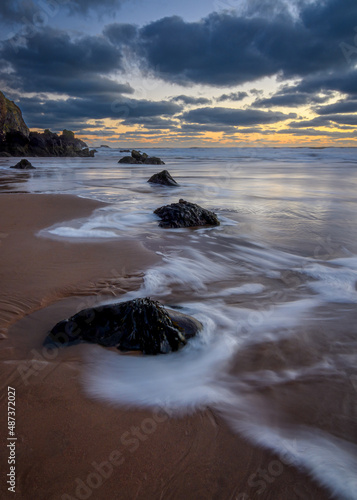 Winter morning  Sunrise at Lunanbay Beach Angus Scotland