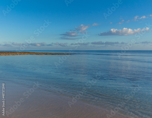 Seashore in the morning, calm ocean