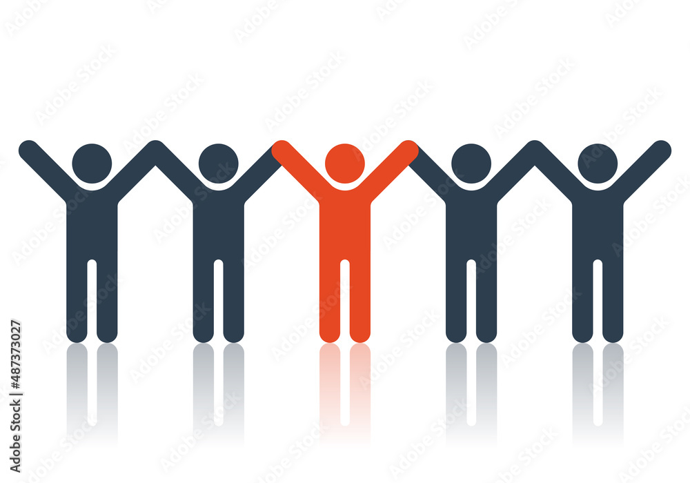 people icon leadership,teamwork and connect. Different and standing concept. business and creative new idea. vector illustration in flat style modern design. isolated on white background. people icon leadership,teamwork and connect. Different and standing concept. business and creative new idea. vector illustration in flat style modern design. isolated on white background.