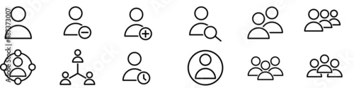 User icon vector set. People illustration sign collection. Man symbol.
