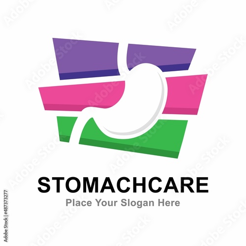 Stomach care vector logo template. Suitable for business, web, health, medical, pharmacy and art