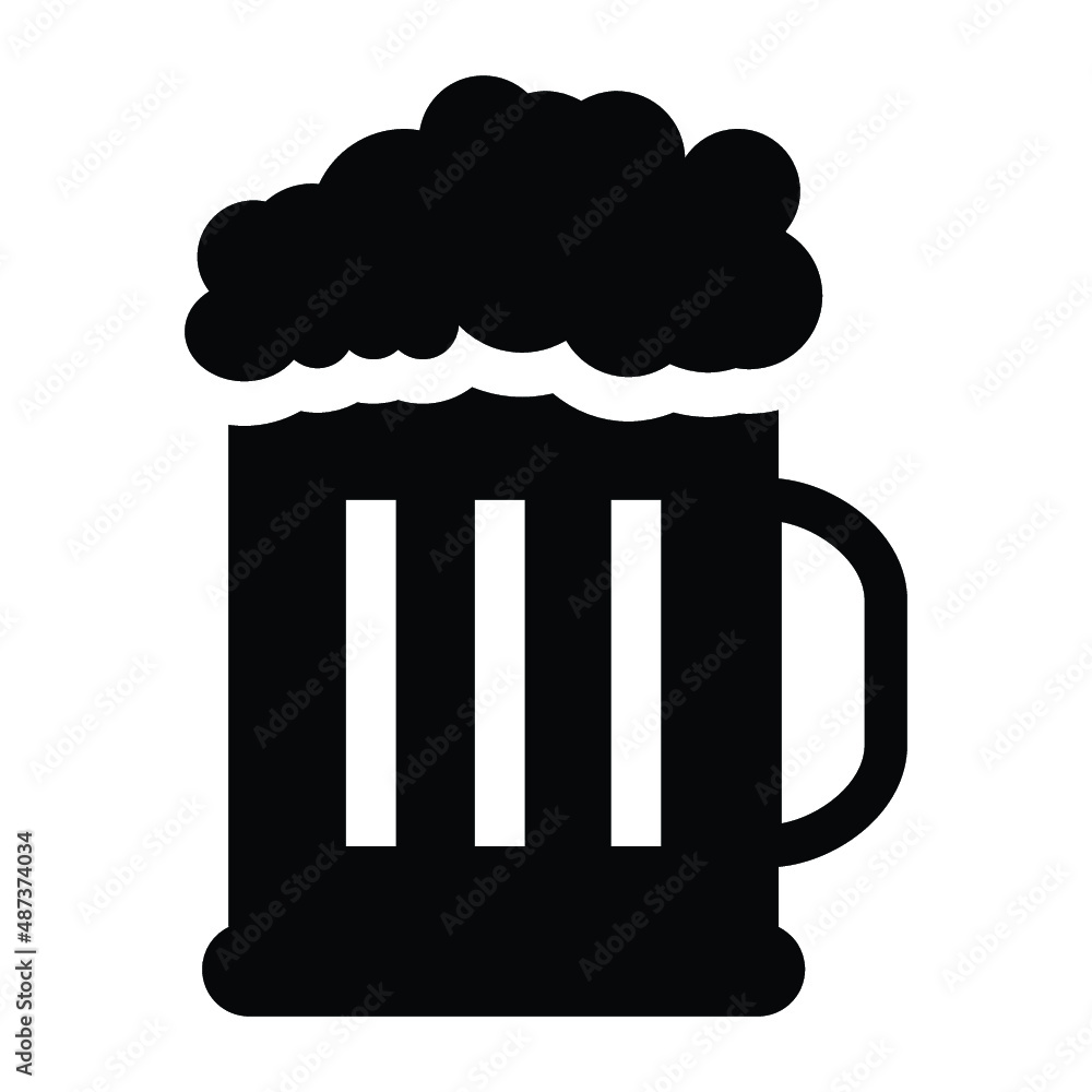 Mug with beer icon Mug with beer icon