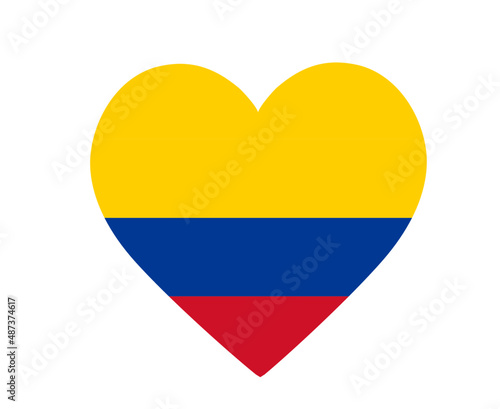 Free Download Colombia Flag National Europe Emblem Heart Icon Vector Illustration Abstract Design Element - GFXLoad