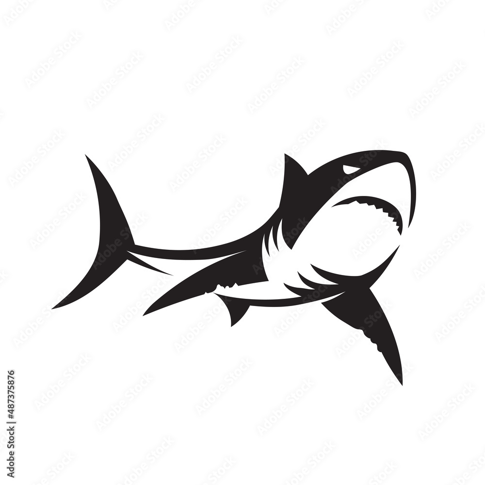 Fototapeta premium abstract simple shark logo vector