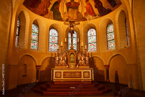 Koblenz; Germany- august 11 2021 : Saint Kastor basilica photo