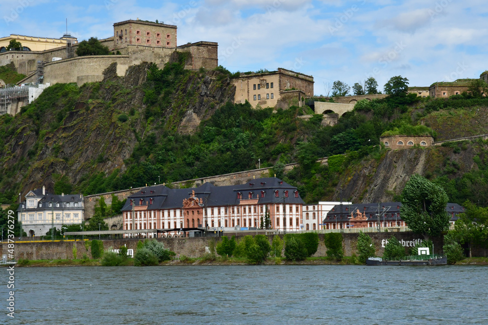 Koblenz; Germany- august 11 2021 : Ehrenbreitstein fort