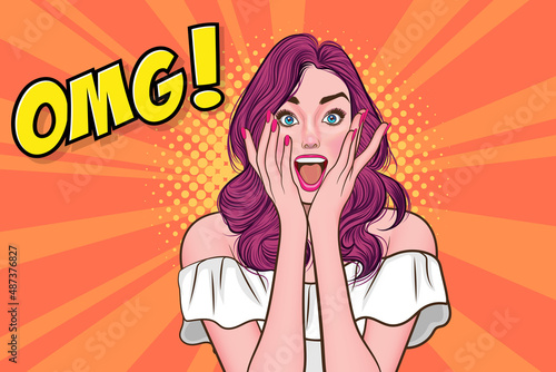 surprised woman shocking say OMG