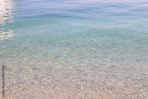 blue sea and blue sky