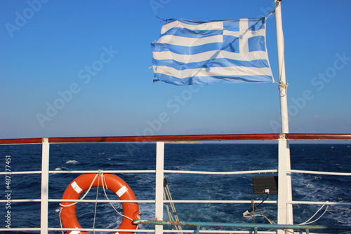 Greece flag of the ship