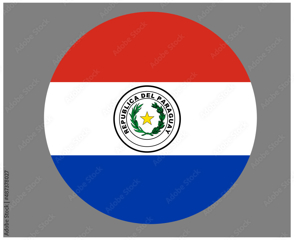 Paraguay Flag National Europe Emblem Icon Vector Illustration Abstract Design Element Paraguay Flag National Europe Emblem Icon Vector Illustration Abstract Design Element