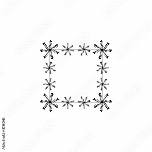 Frame design with floral or snow motifs. Frames for invitation or photo decoration