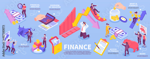 Isometric Finance Infographics