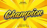 champion editable text effect template 