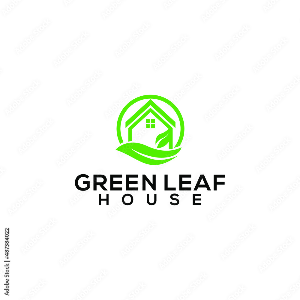 Green House Logo Design Concept Vector Green House Logo Design Concept Vector
