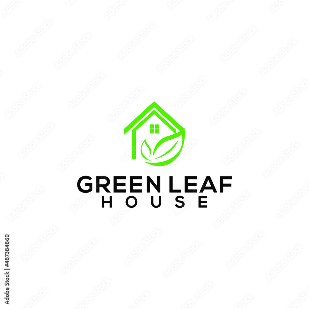 Green House Logo Design Concept Vector Green House Logo Design Concept Vector
