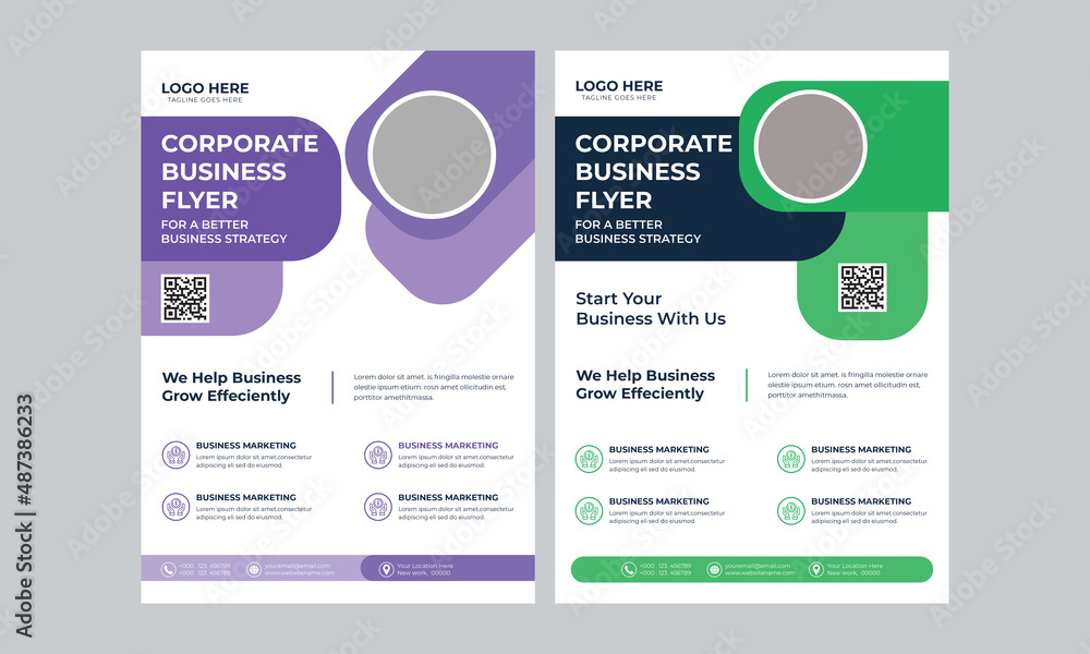 Corporate business flyer layout