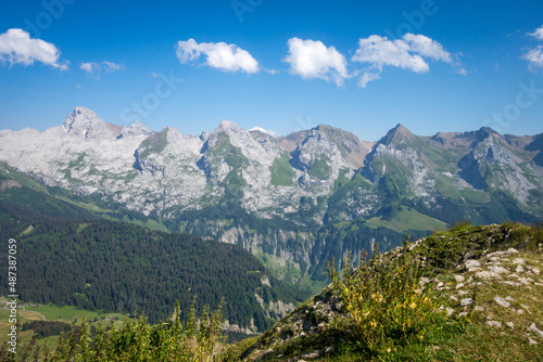 Mountain landscape in The Grand-Bornand  France