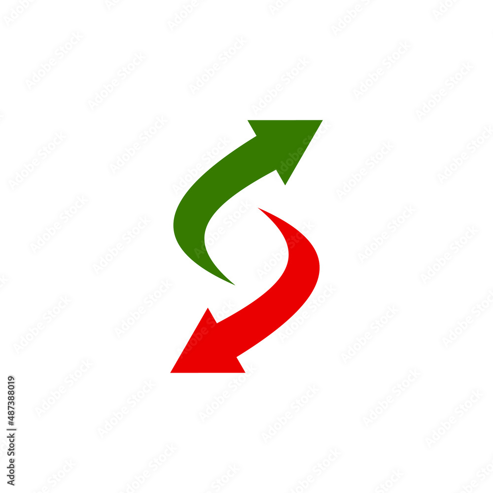 S Arrow can be use for icon, sign, logo and etc