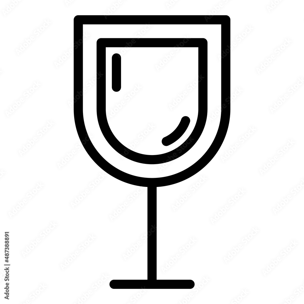 Wine Glass Flat Icon Isolated On White Background Wine Glass Flat Icon Isolated On White Background