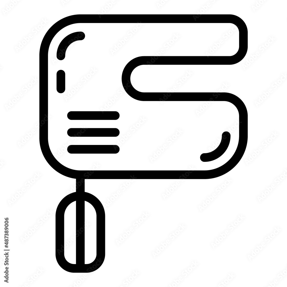 Kitchen Mixer Flat Icon Isolated On White Background Kitchen Mixer Flat Icon Isolated On White Background