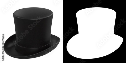 Fotografie 3D rendering illustration of a top hat
