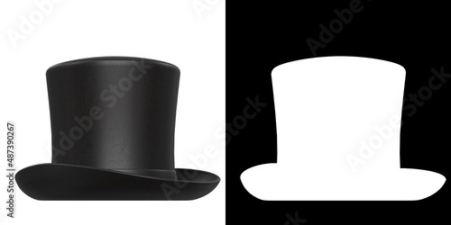Obraz na plátně 3D rendering illustration of a top hat