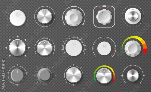 Round Adjustment Dial Transparent Set