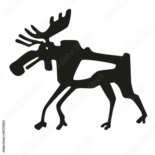 silhouette of a moose