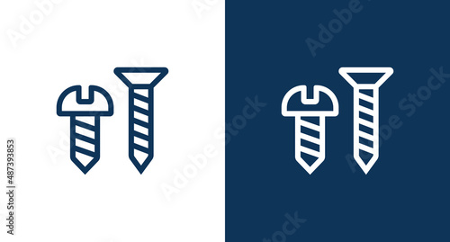 Screw outline icon illustration isolated vector sign symbol