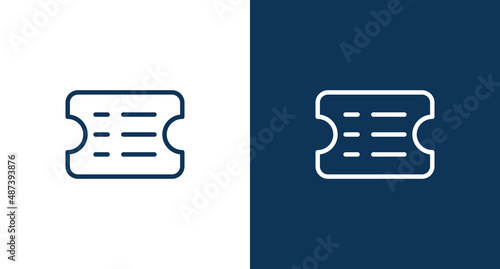 Ticket outline icon illustration isolated vector sign symbol