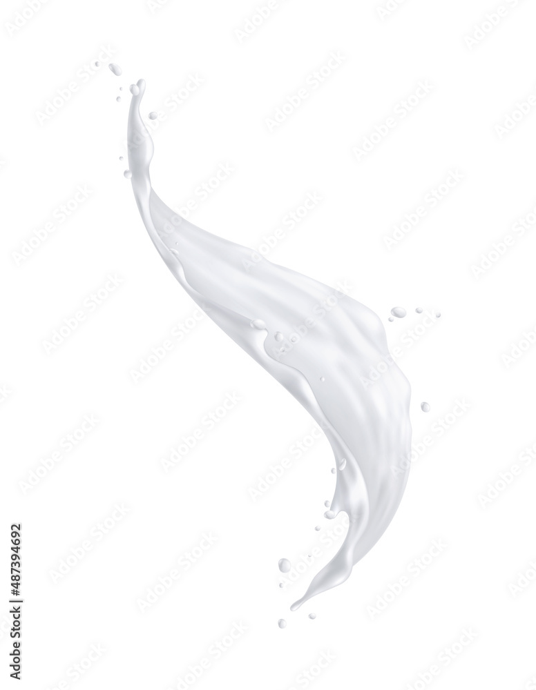 Milk Splash Realistic Composition Milk Splash Realistic Composition