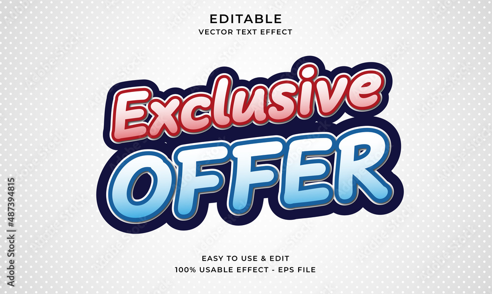 exclusive offer editable text effect template exclusive offer editable text effect template