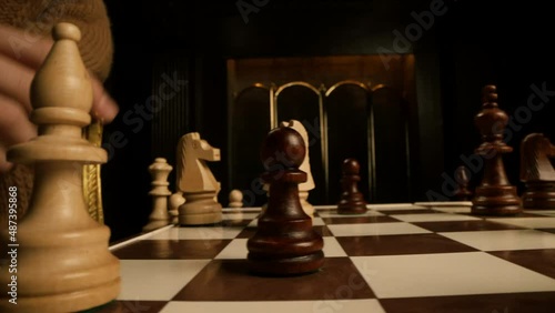 player plays chess and checkmate