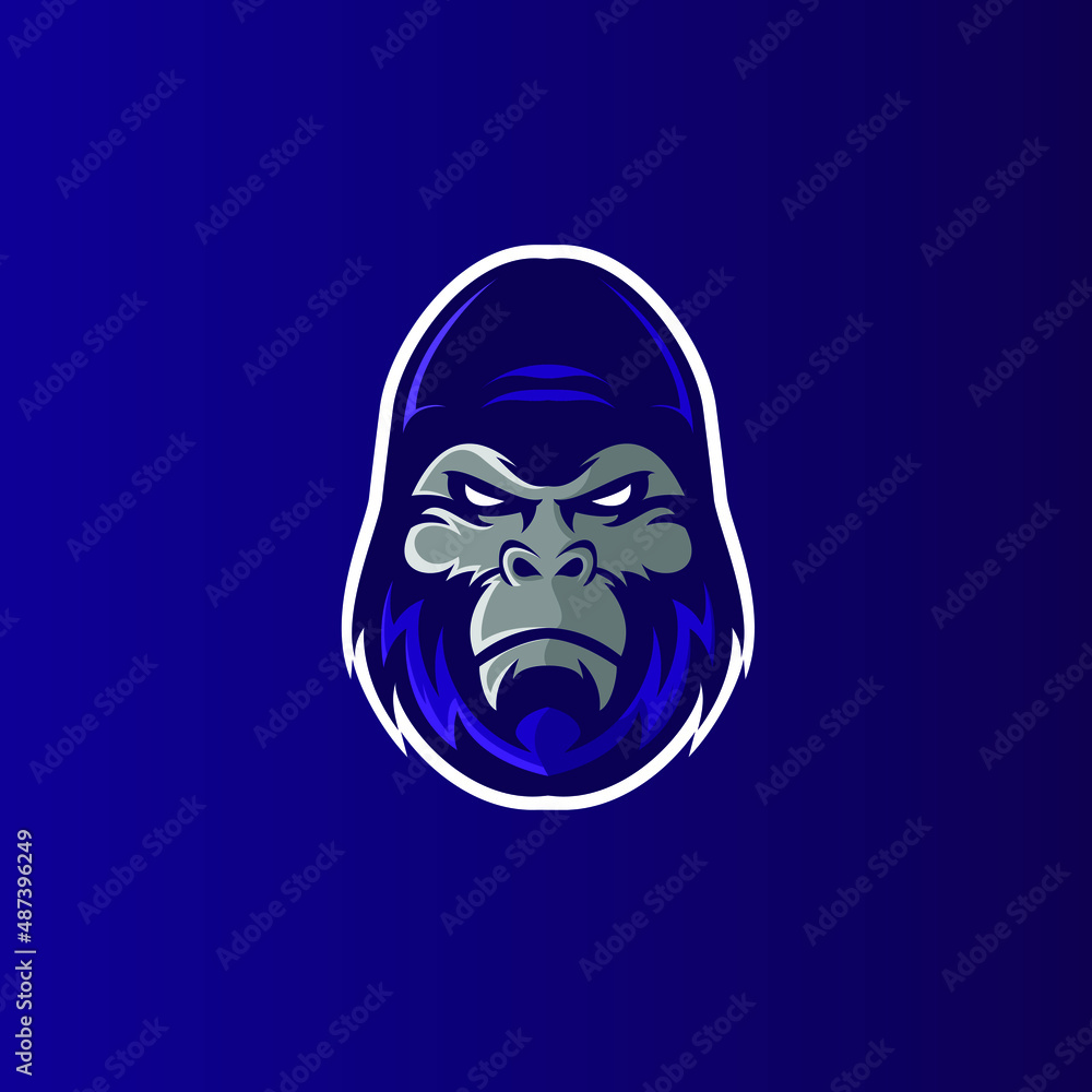 haed gorilla mascot logo gaming esports haed gorilla mascot logo gaming esports
