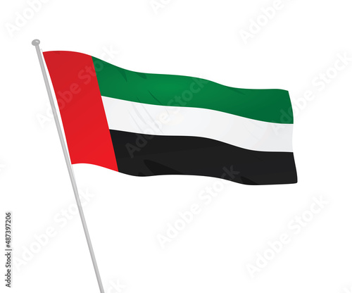 United Arab Emirates  national flag. vector illustration