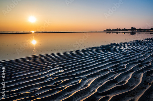 The sea in winter in Grado. Friuli