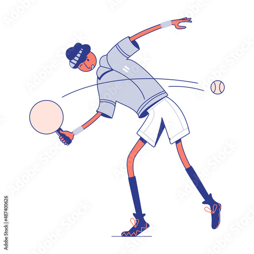 Guy plays table tennis