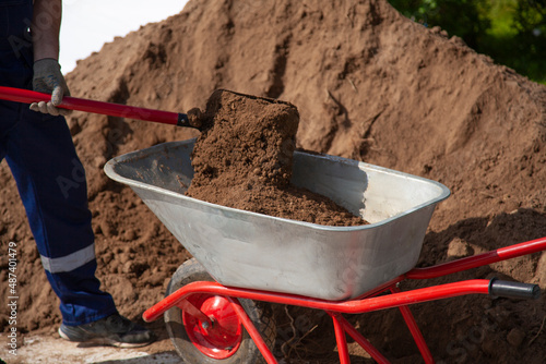Creating a flower bed by a co-owner.