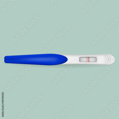 Positive pregnancy test. 3d vector illustration.