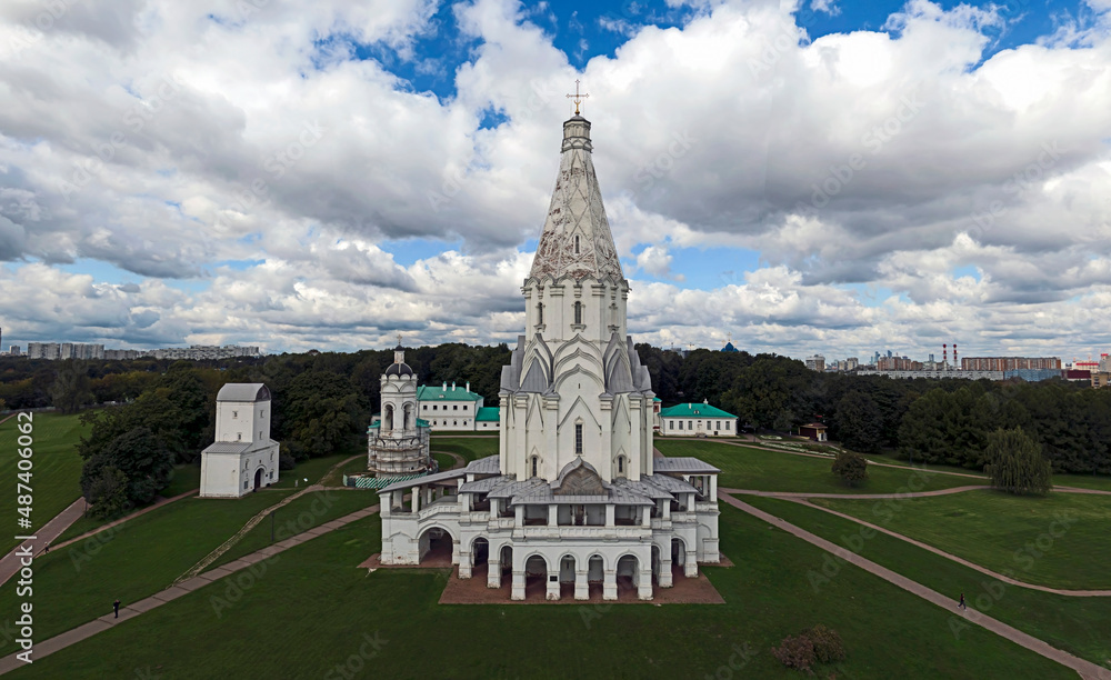Ascension Christi church. Park-museum Kolomenskoye in Moscow, Russia. Years of construction 1528—1530