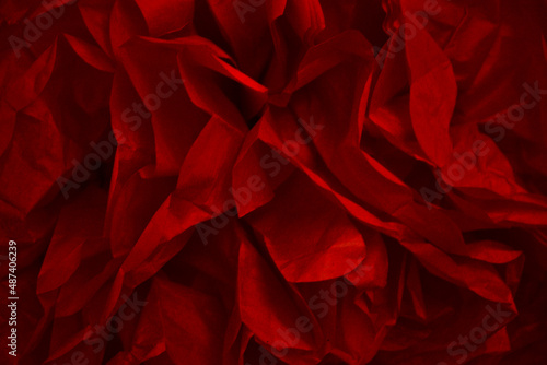 red crumpled paper