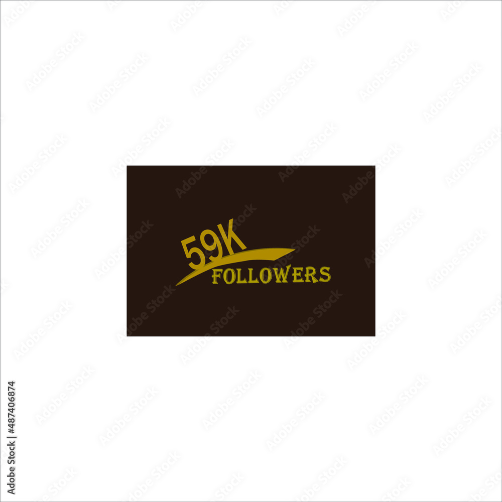 59k follower yellow brownish banner and vector art illustration 59k follower yellow brownish banner and vector art illustration