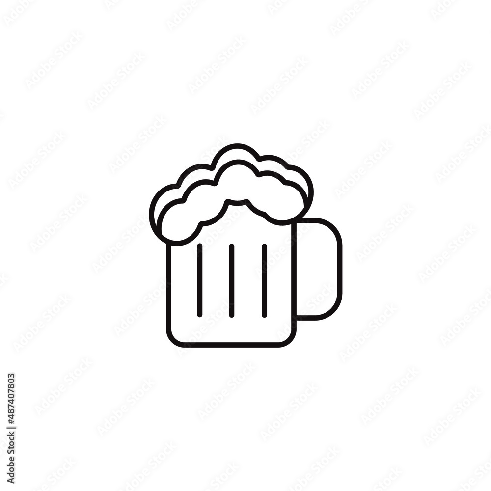 Beer icons symbol vector elements for infographic web Beer icons symbol vector elements for infographic web