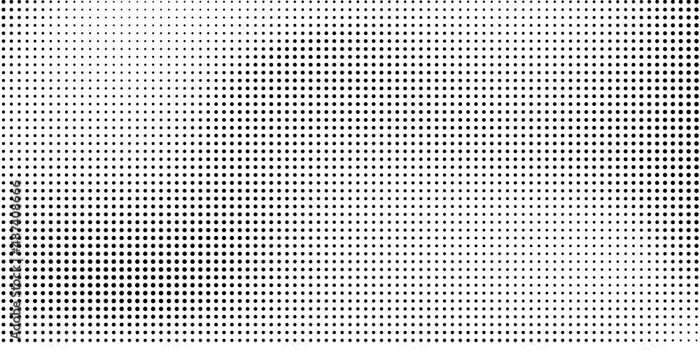 Halftone dotted background. Black dots in modern style on a white background. Halftone dotted background. Black dots in modern style on a white background.