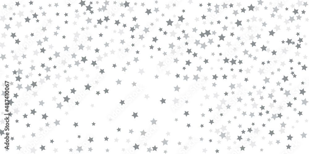 Silver star confetti. Falling stars on a white background. Illustration of flying shining stars. Decorative element. Suitable for your design, postcards, invitations, gift, vip. Silver star confetti. Falling stars on a white background. Illustration of flying shining stars. Decorative element. Suitable for your design, postcards, invitations, gift, vip.
