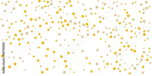 Star confetti. Golden casual confetti background. Bright design pattern. Vector template with gold stars. Suitable for your design  cards  invitations  gift  vip